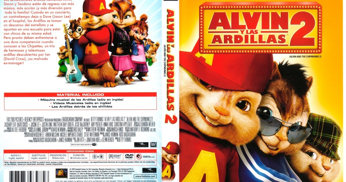 PELICULAS DVD FULL: ALVIN Y LAS ARDILLAS 2 - ( The Squeakquel (Alvin ...